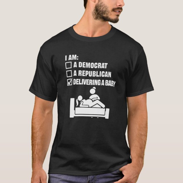 Camiseta Entrega de Bebê - Doula de Parto Trabalho de Parto (Frente)