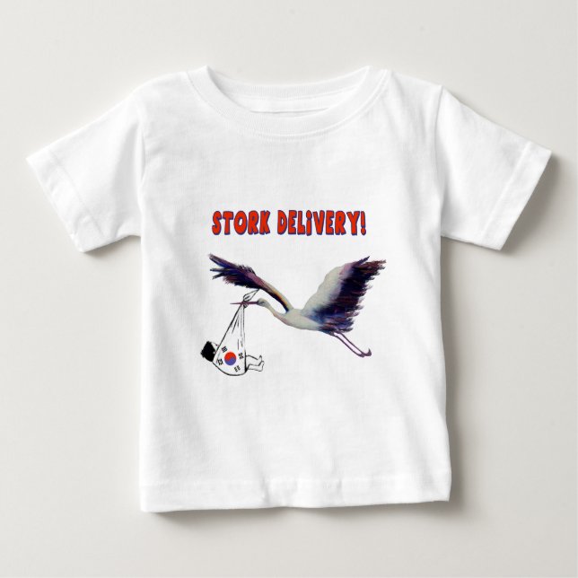 Camiseta Entrega de Stork! Adoção da Coreia (Frente)