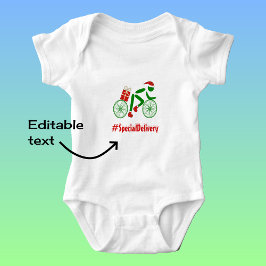 Camiseta Entrega do ciclista de natristmas de texto persona