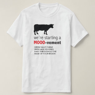 Camiseta Entrega do leite da fazenda de leiteria que começa