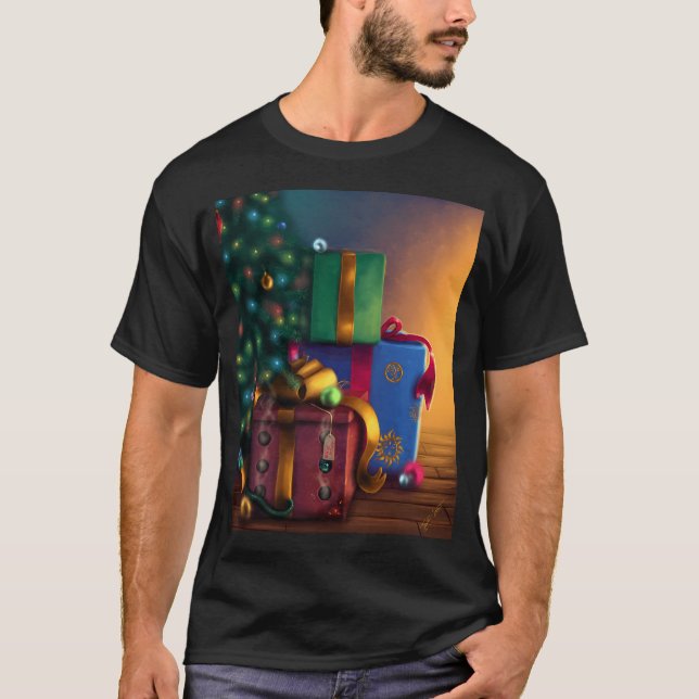 Camiseta Entrega Especial - Dragão Presente No Natal Und (Frente)