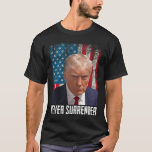Camiseta Entrega Foto de Trump Preso 2024 Presidente Bandei