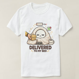 Camiseta Entregue à Minha Cama – Engraçado e Preguiçoso