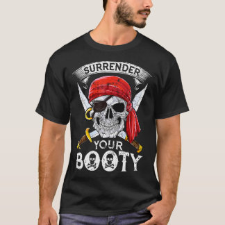 Camiseta Entregue Seu Crânio Pirata Engraçado Jolly Roge