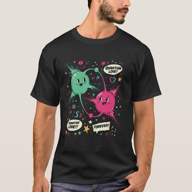 Camiseta Entrelaçamento Quântico Fóton Física Ciência Nerd  (Frente)