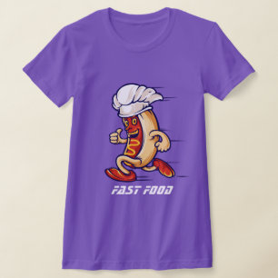 Camiseta Entretenimento engraçado futebol FAST COMIDA HOT D