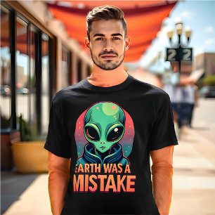 Camiseta Entrevista à Alienígena Engraçada "A Terra foi um 