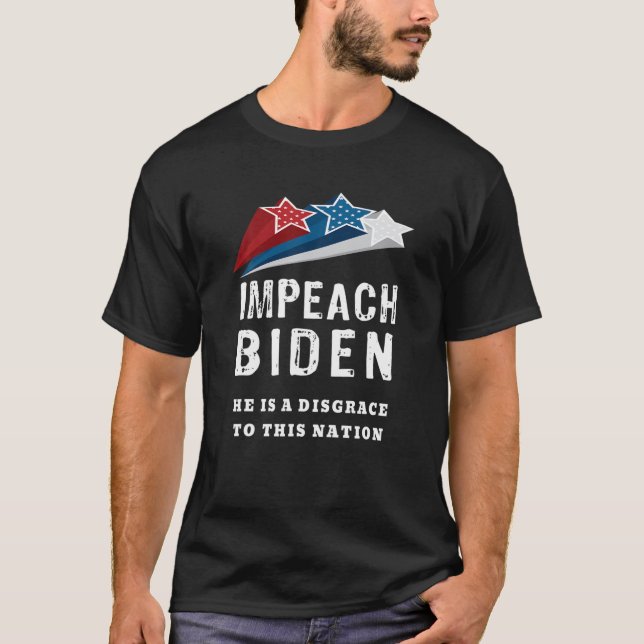 Camiseta Entrevista Patriótica Joe Biden Stars Democrata R (Frente)