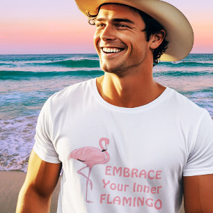 Camiseta Entusiasmo Engraçado Sua Citação Inner Flamingo