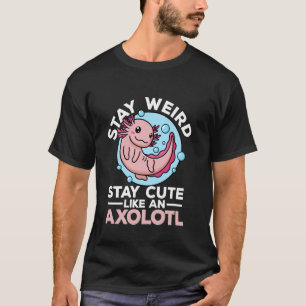 Camiseta Entusiasta Axolotl Design cor-de-rosa encantadora