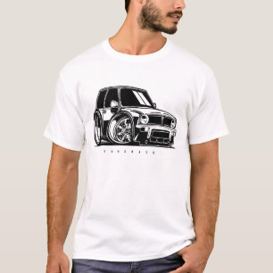 Camiseta Entusiasta Clássico do Mini Clubman Toon Art Car