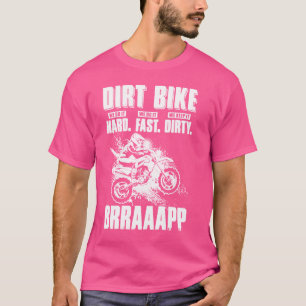 Camiseta Entusiasta da Corrida Motocross Dirt