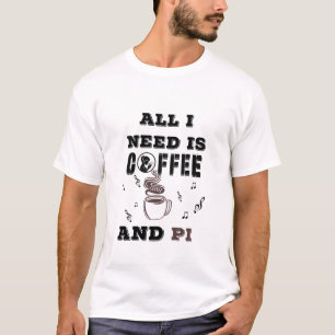 Camiseta Entusiasta da Música Café e da Matemática Pi