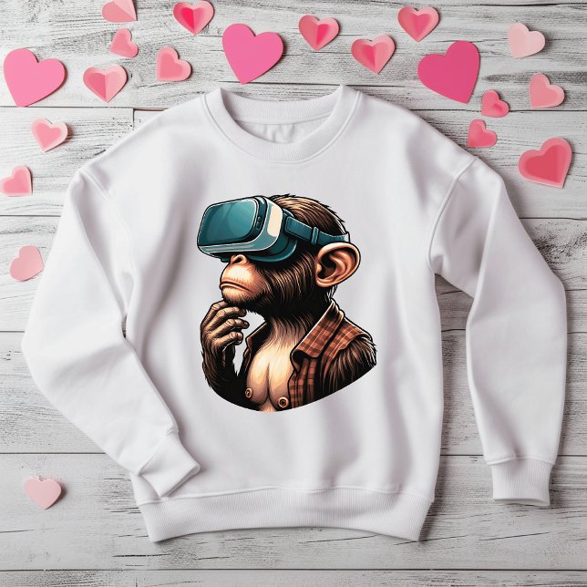 Camiseta Entusiasta da realidade virtual - Macaco de tendên (Criador carregado)