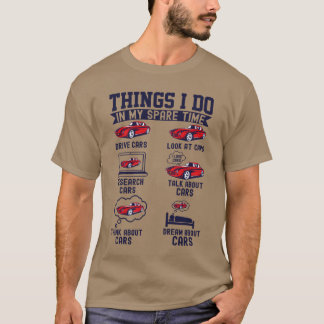 Camiseta Entusiasta de Carros Esportivos Atividades de temp
