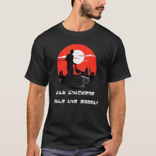 Camiseta Entusiasta de Frango Urbano Desenho Penas Funky 1