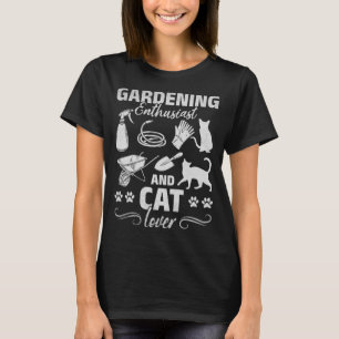 Camiseta Entusiasta De Jardinagem E Gardener De Gato_358