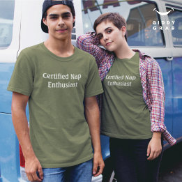 Camiseta Entusiasta de Nap Certificado de Citação de Caract