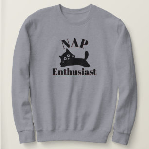 Camiseta Entusiasta de Nap de Gato Bonito
