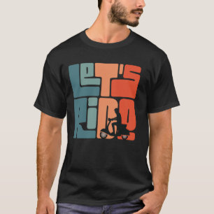 Camiseta Entusiasta de Patinete de Silhuette de Pista de Mo