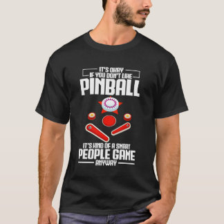 Camiseta Entusiasta de Pinball Pessoa Inteligente Jogador d