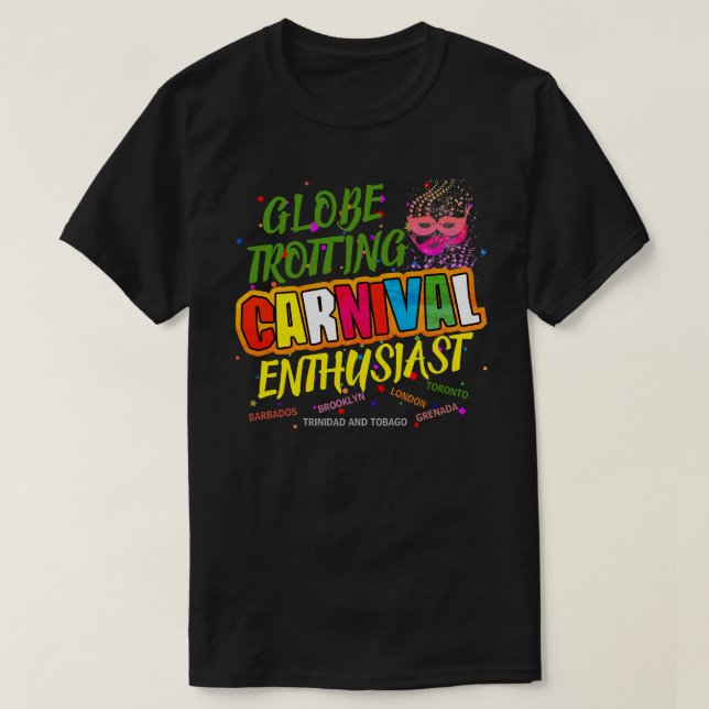 Camiseta Entusiasta do Carnaval de Trote Global (Editável) (Frente do Design)