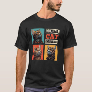 Camiseta ENTUSIASTA DO GATO BENGALA Papai do Gato Bengal Vi