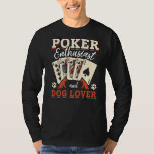 Camiseta Entusiasta Do Poker Poker E Cachorro I Casino Po