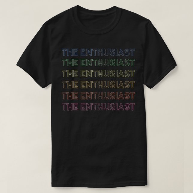 Camiseta Entusiasta Enneagram 7 Epicure Repetindo o Arco-Ír (Frente do Design)