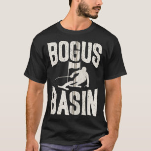 Camiseta Entusiastas da neve Vintage Skiing Bogus Basin Ida