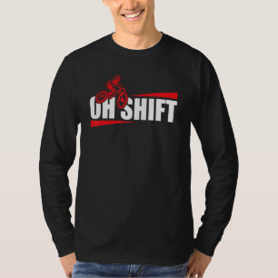 Camiseta Entusiastas de bicicleta mecânica de montanha Shif