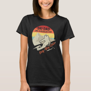 Camiseta Entusiastas de esqui estilo livre com Pai de esqui