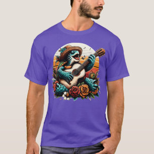 Camiseta Entusiastas Musicais Guitaristas Adorando Música A