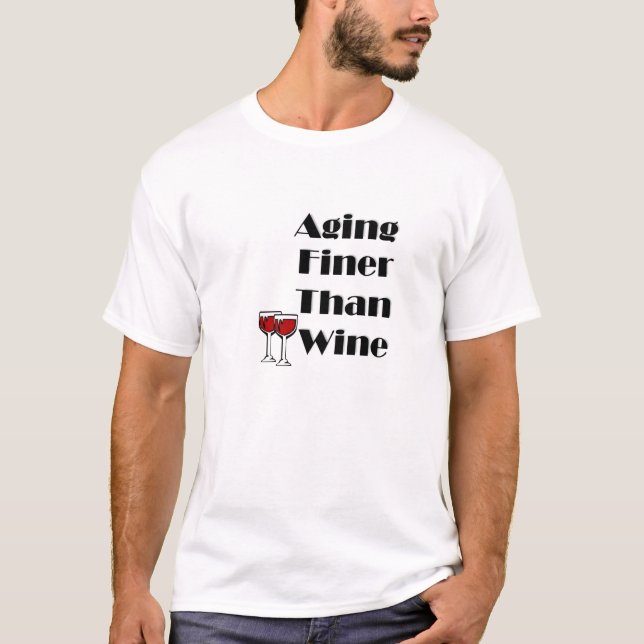 Camiseta Envelhecimento Mais Fino Que Vinho (Frente)