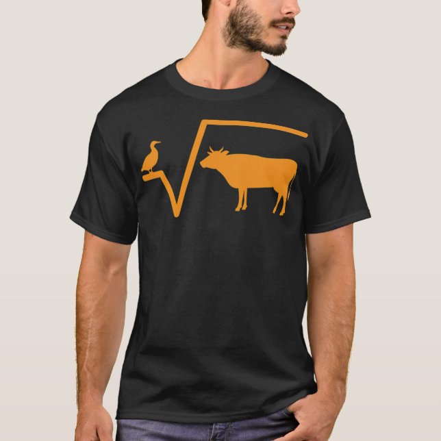 Camiseta Envelope engraçado da escola de matemática da vaca (Frente)