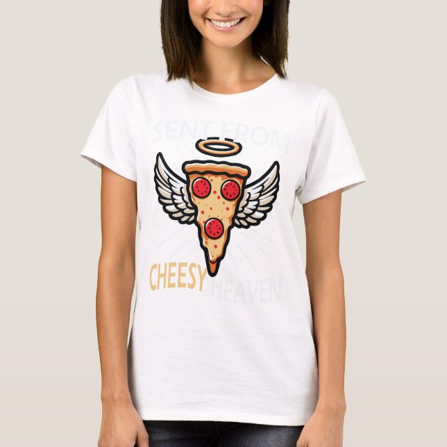 Camiseta Enviado Do Pizza Feliz E Engraçado (Frente)