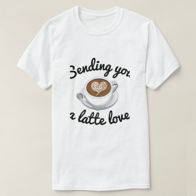 Camiseta Enviando seu Amor Latte  (Frente do Design)