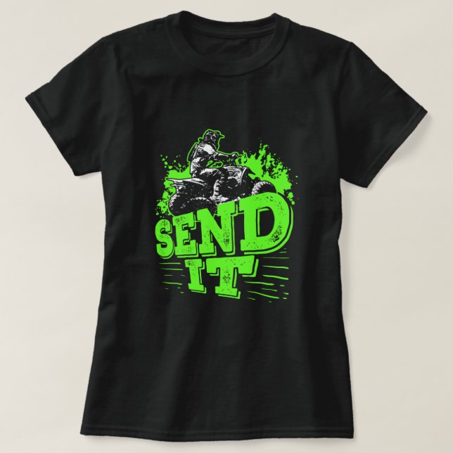 Camiseta Enviar 4 rodas ATV Quad Bike Rider (Frente do Design)