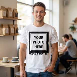 Camiseta Enviar foto & adicionar texto – Personalizar