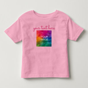 Camiseta Enviar foto adicionar texto rosa bebê estampa dupl