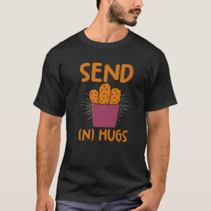 Camiseta Enviar Galinha Engraçada Nugget Comida Rápida N