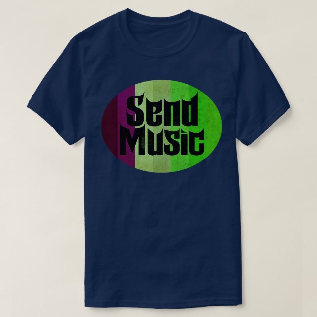 Camiseta Enviar Música com Amor (Frente do Design)
