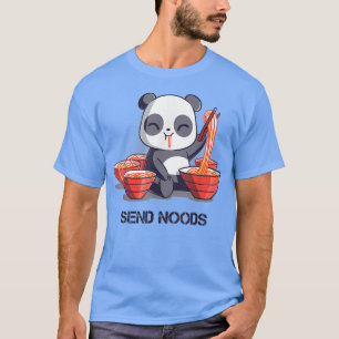 Camiseta Enviar Noods Engraçado Ramen Noodle Kawaii Panda P