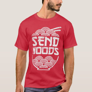Camiseta Enviar Noods Engraçados Engraçado Ramen Noodles Bo