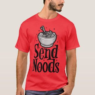 Camiseta Enviar Noods Japonês, Ramen Noodle Para Homens Mul