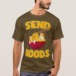Camiseta Enviar Noods Kawaii Gerbil Hamster Ramen Noodles