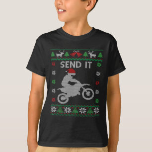 Camiseta Enviar Papais noeis De Bicicleta De Sujeira Motocr
