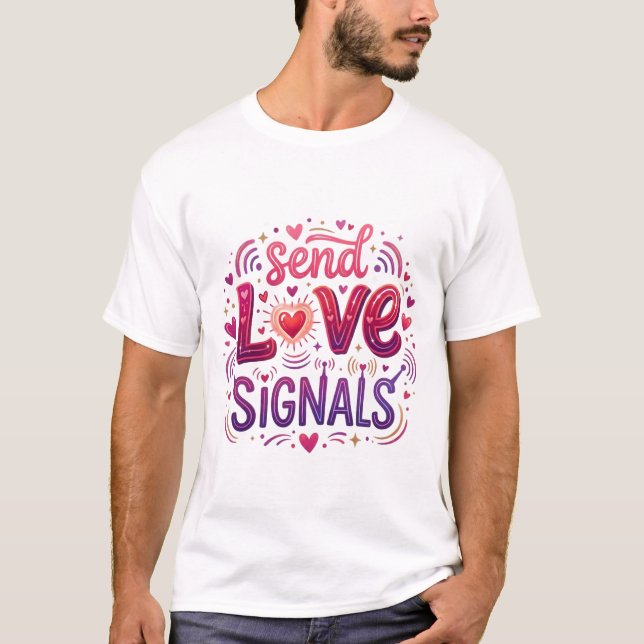 Camiseta Enviar sinais de amor (Frente)