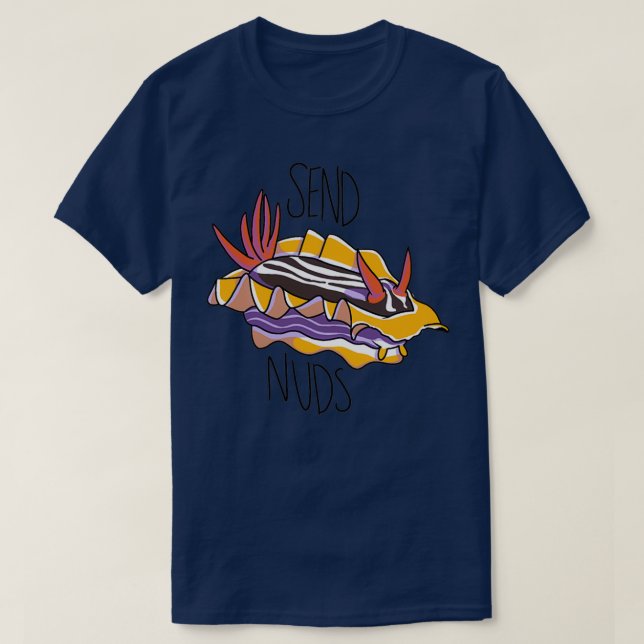 Camiseta Enviar Slug do Mar Nudibranch (Frente do Design)