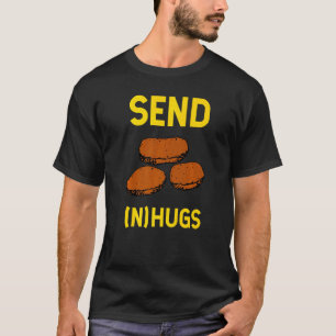 Camiseta Envie Abraços Frango Engraçado Nugget Fast Food Fr